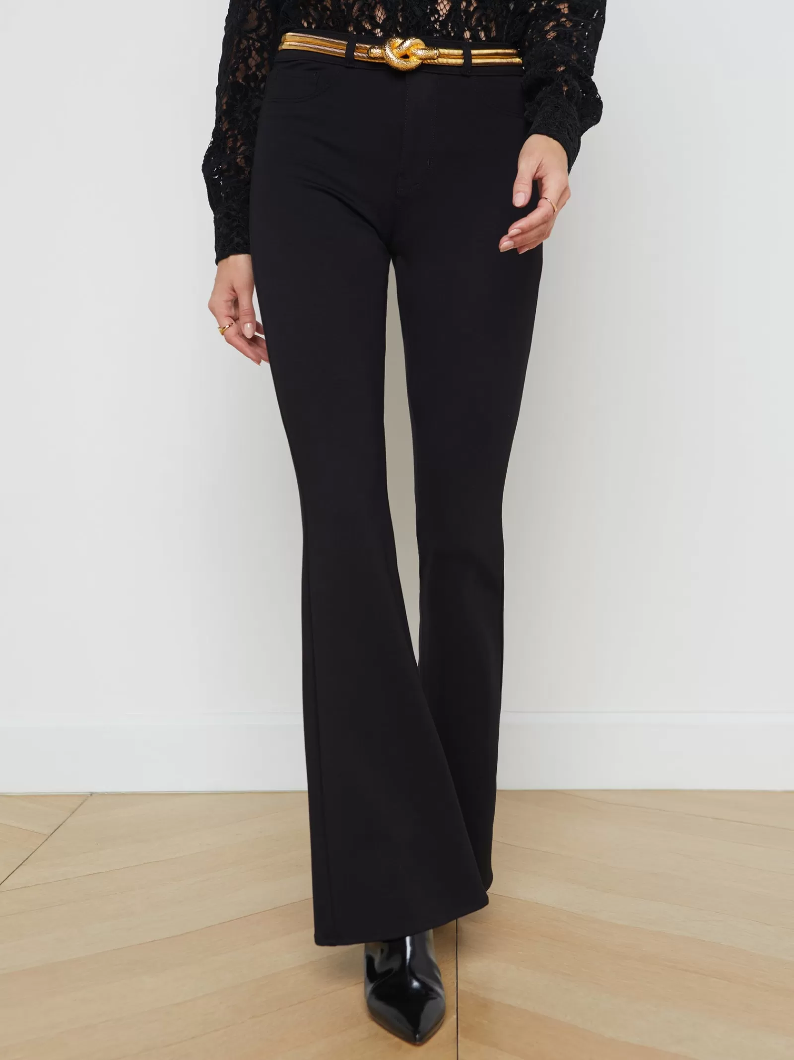 L'AGENCE Marty Pant< All Things Black | Flare & Bootcut