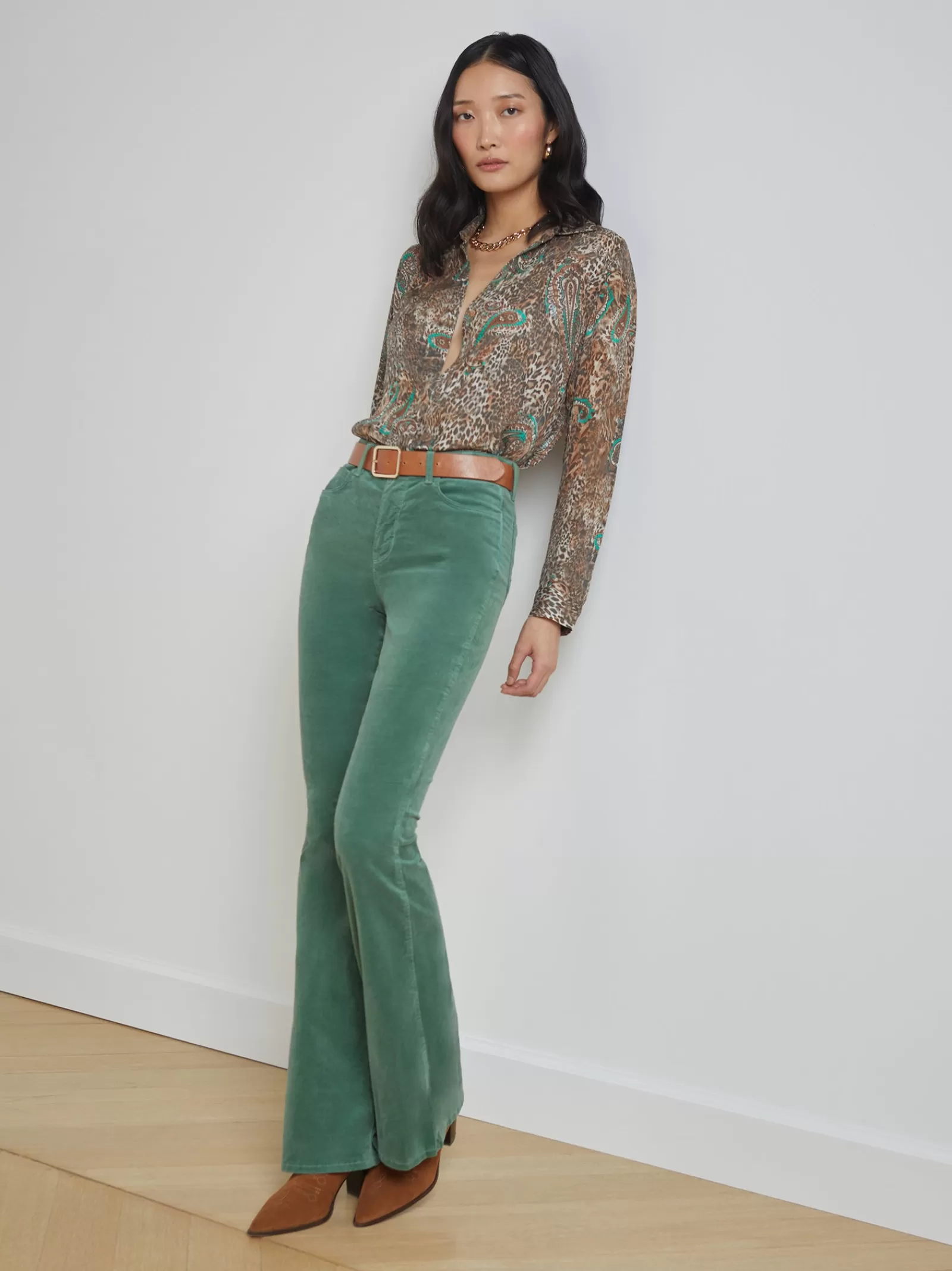 L'AGENCE Marty Velvet Jean< Flare & Bootcut | Velvet Denim