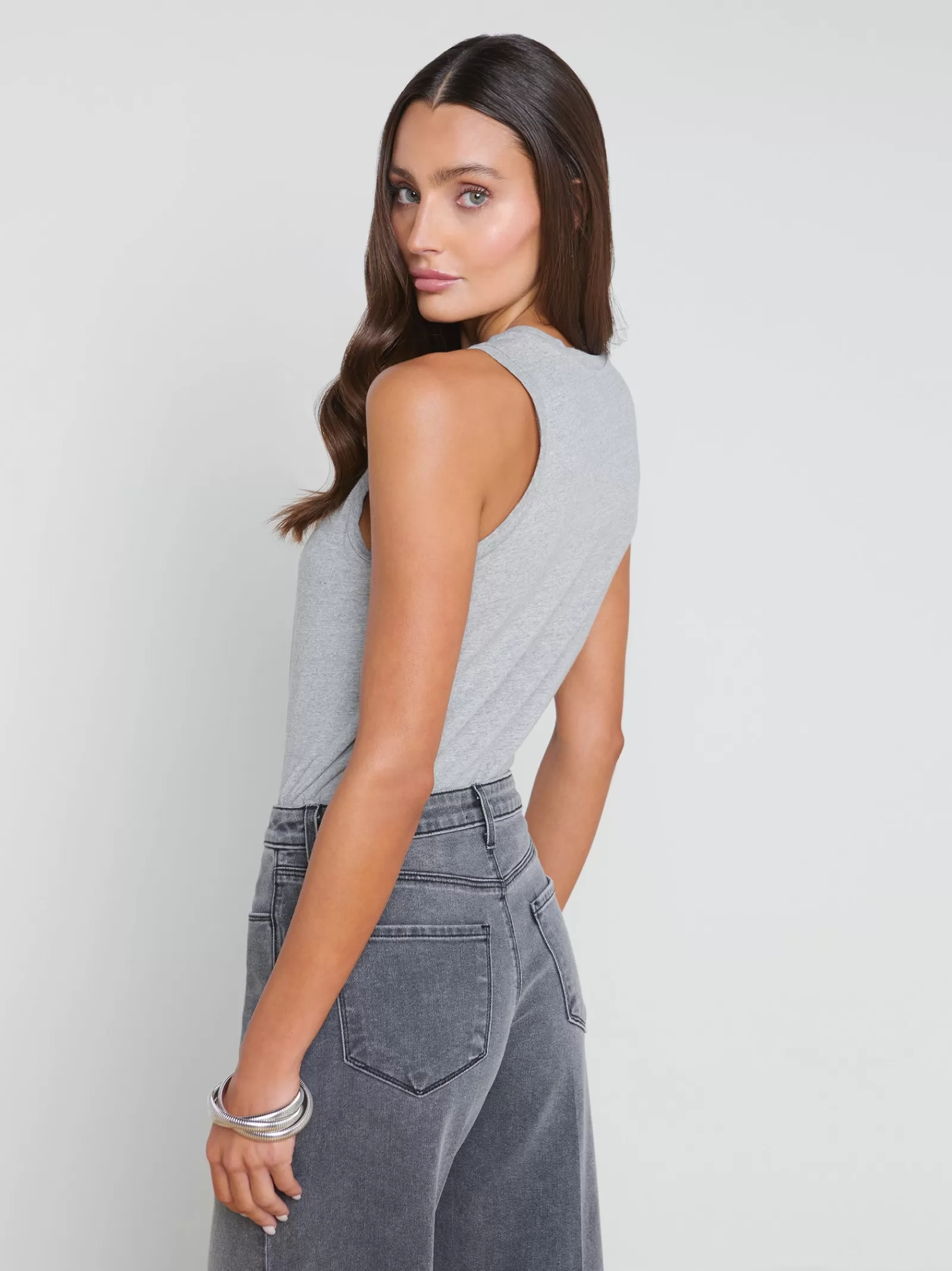 L'AGENCE Mikaela Cotton Tank< Spring Collection | Camisoles & Tanks