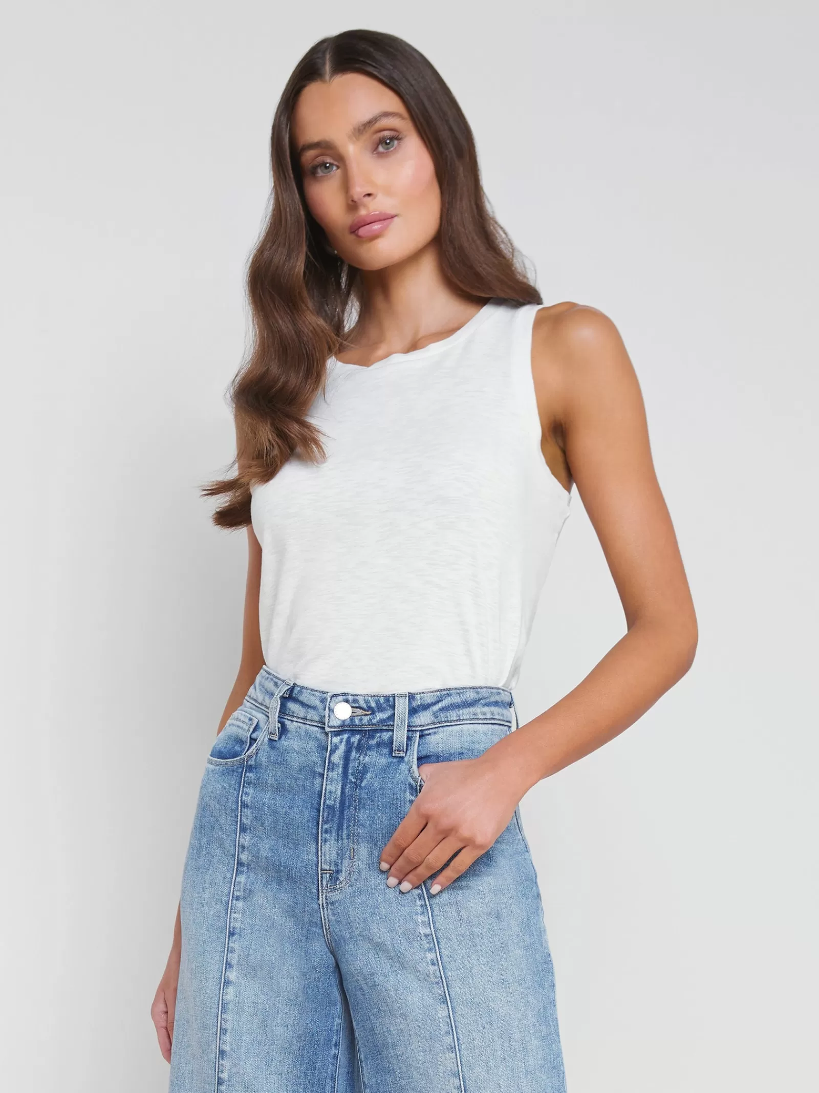 L'AGENCE Mikaela Cotton Tank< Spring Collection | Camisoles & Tanks