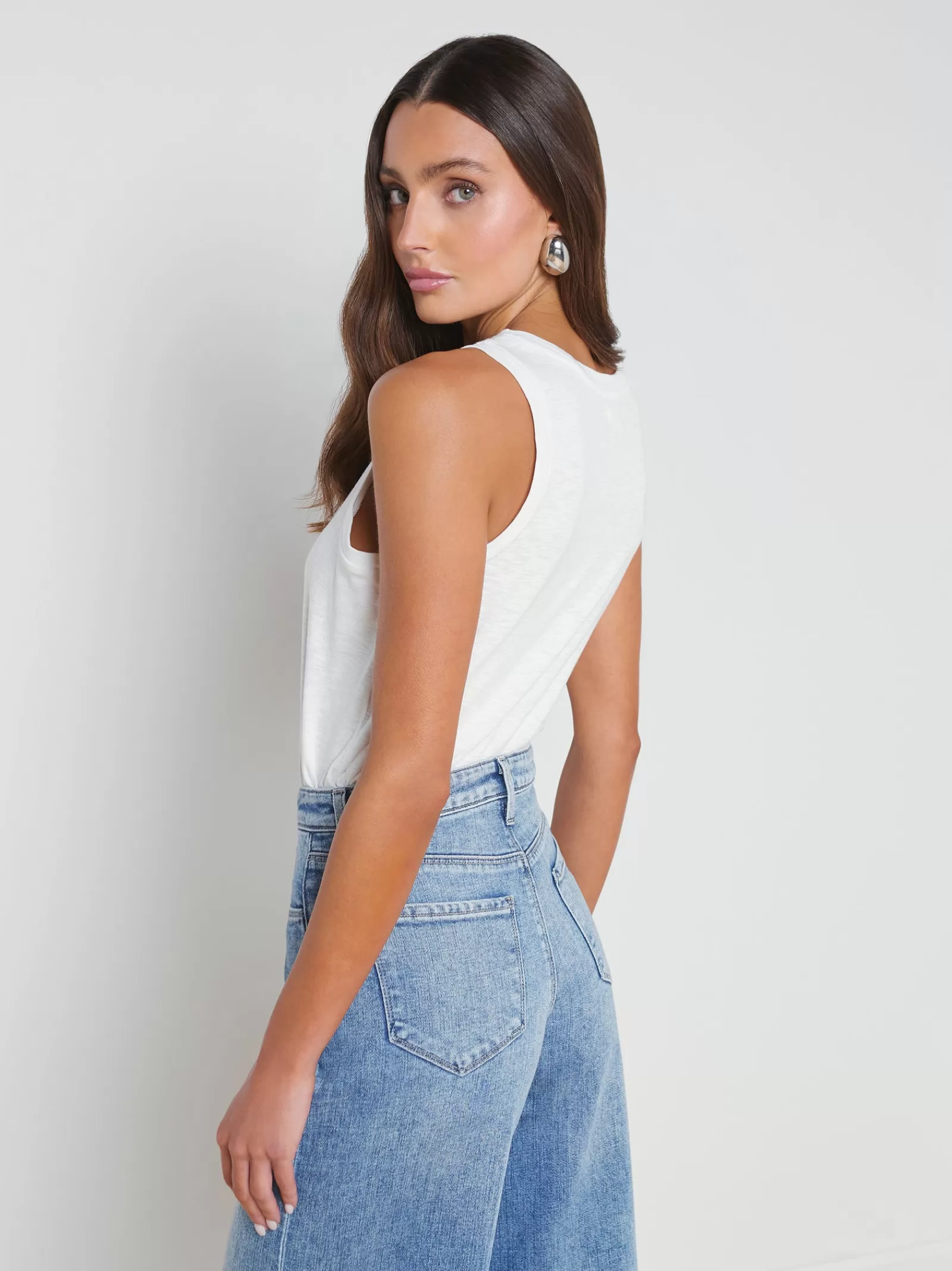 L'AGENCE Mikaela Cotton Tank< Spring Collection | Camisoles & Tanks
