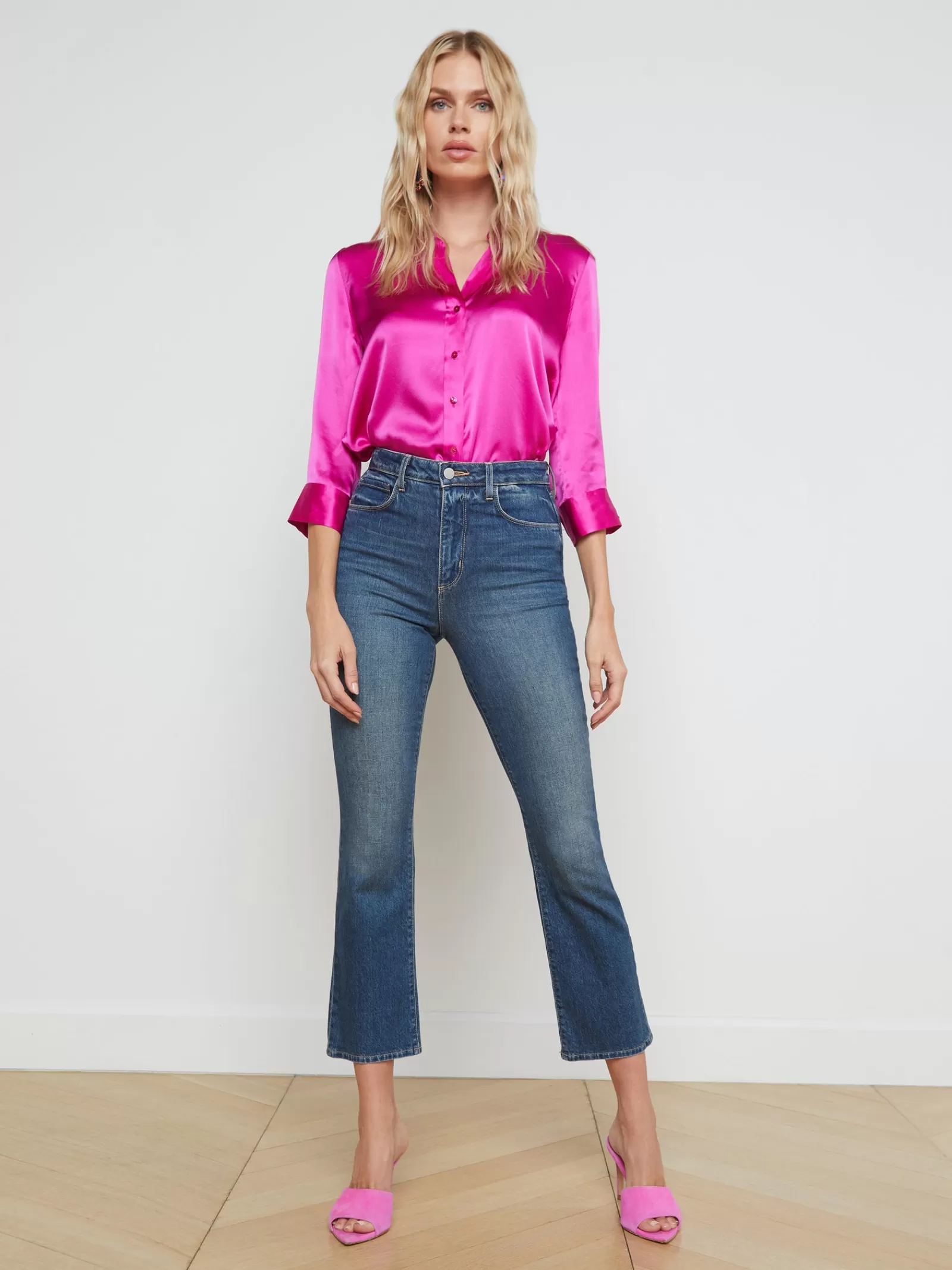 L'AGENCE Mira Cropped Micro Boot Jean< Flare & Bootcut | Best Sellers