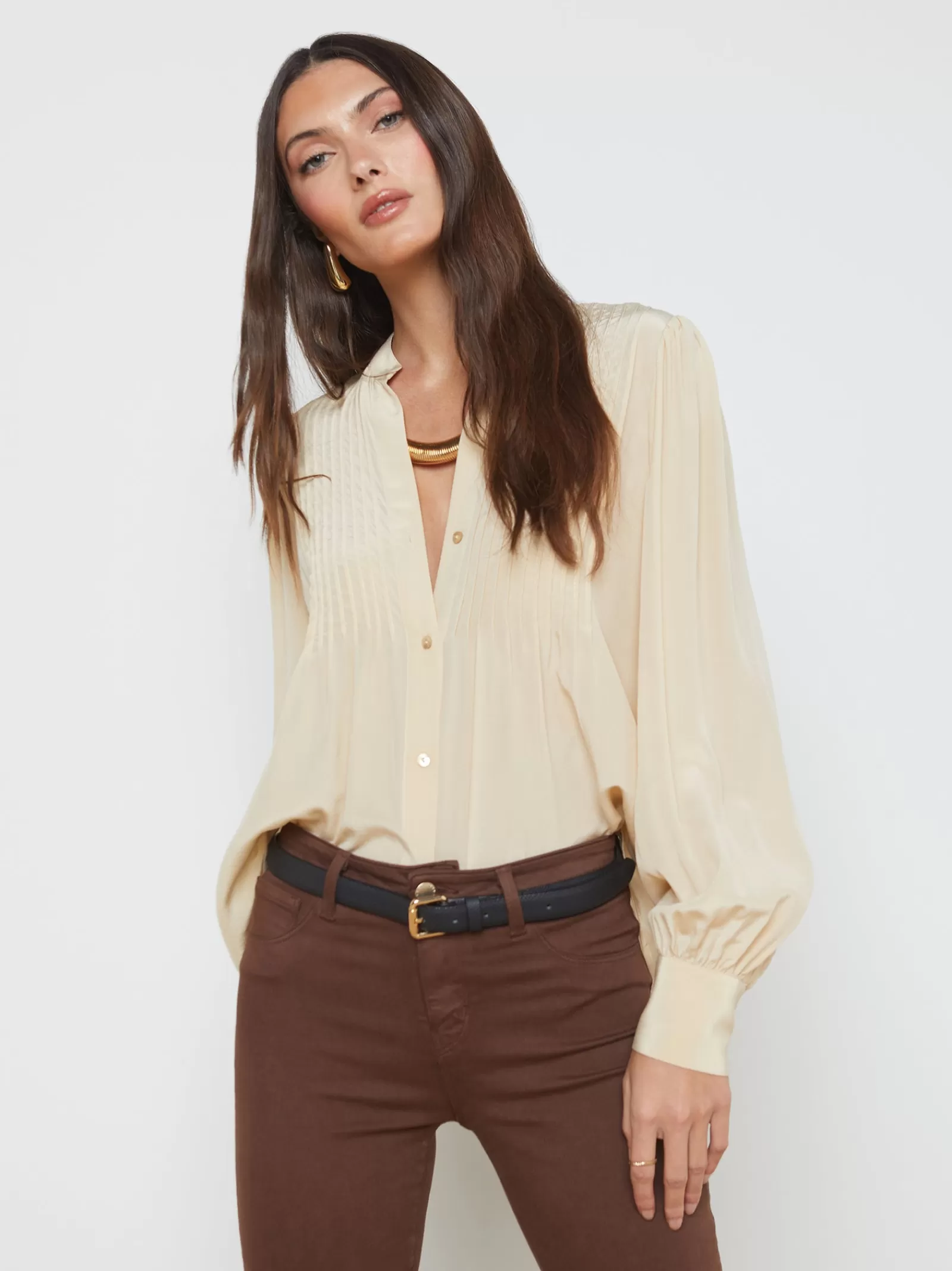 L'AGENCE Mirage Blouse< Resort Collection | Silks