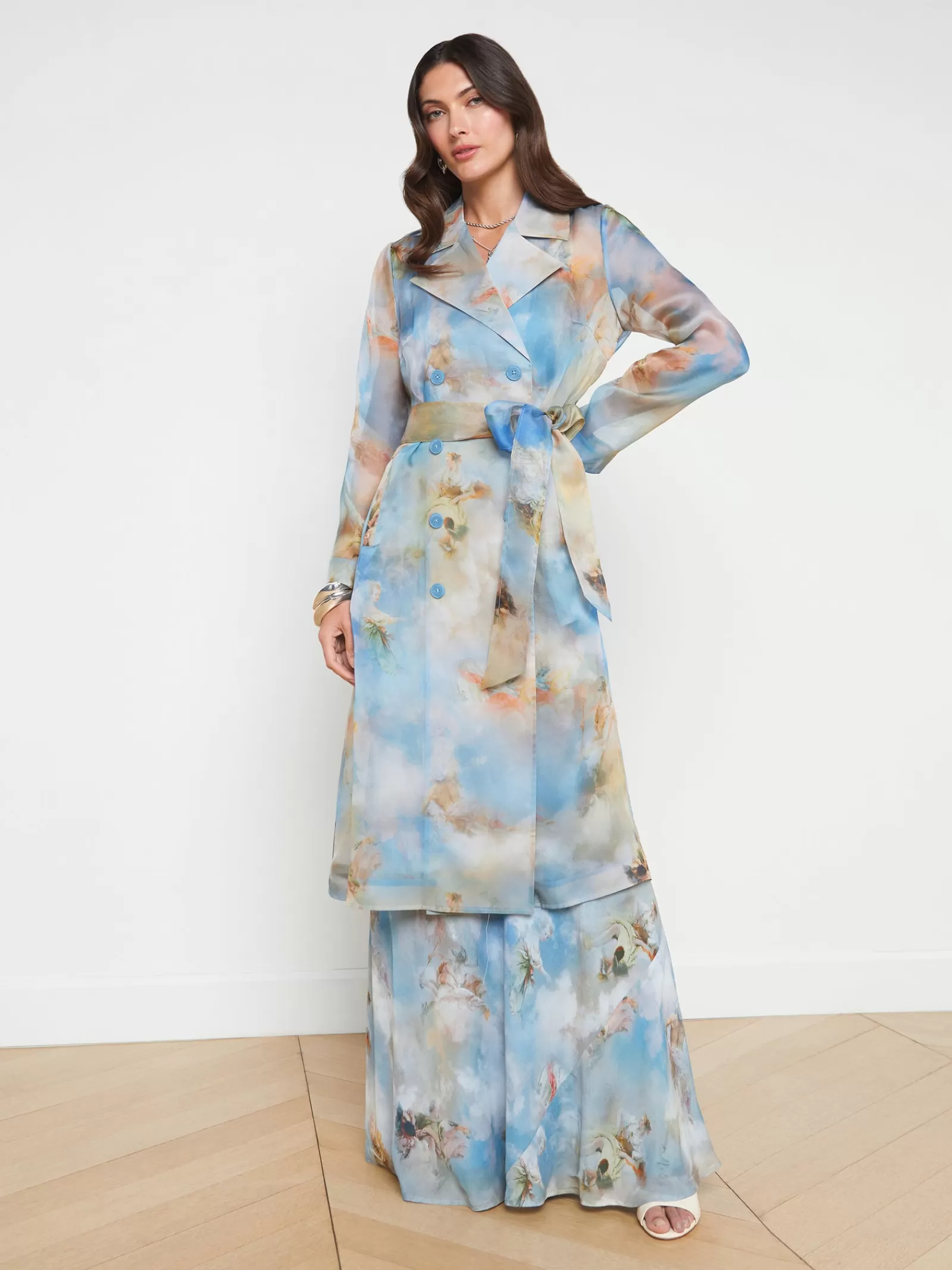 L'AGENCE Moda Silk Organza Trench Coat< Spring '24 Catalog | Spring Collection