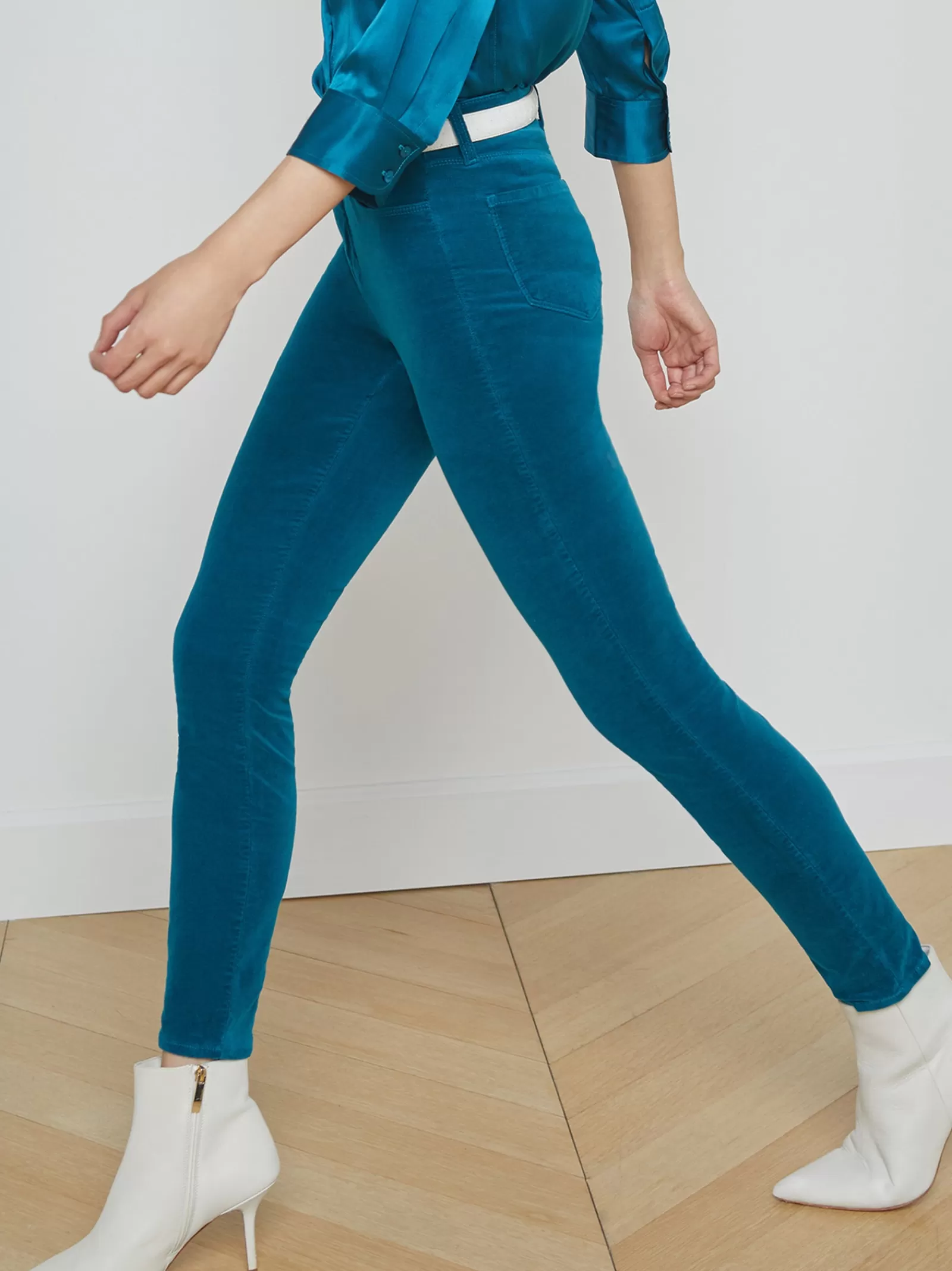 L'AGENCE Monique Velvet Jean< Skinny | Velvet Denim