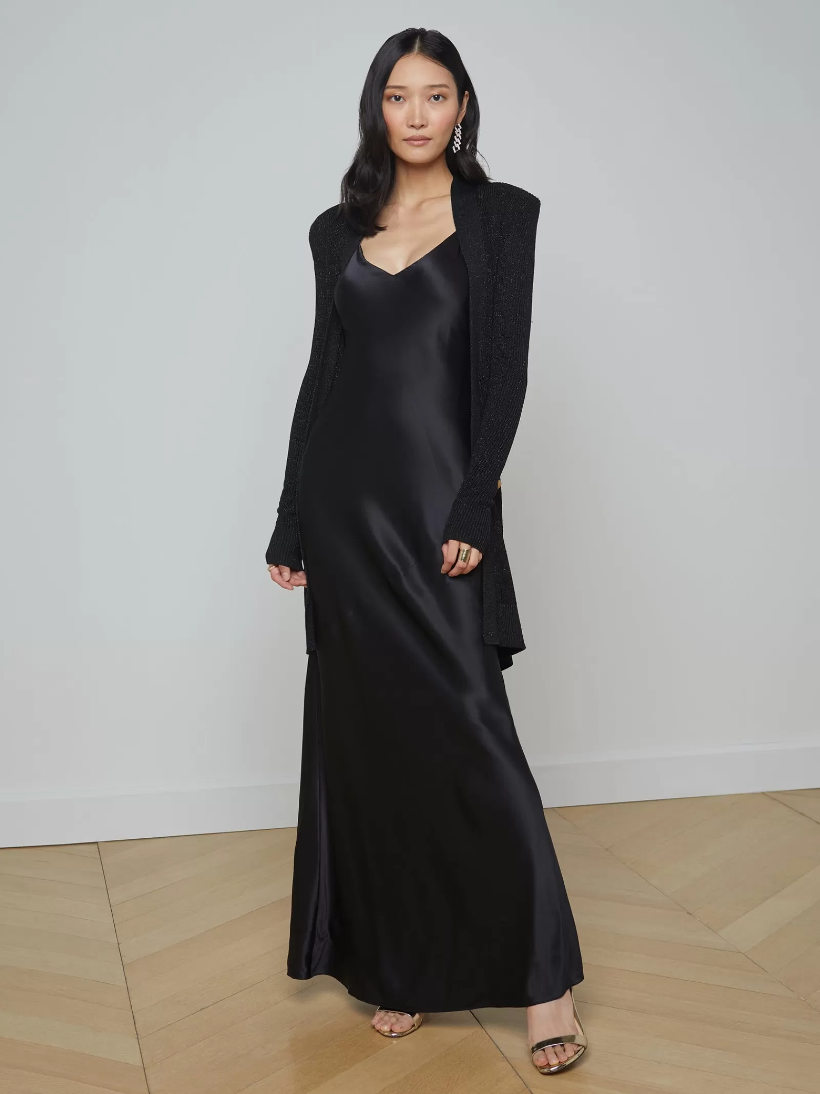 L'AGENCE Noe Double-Breasted Cardigan< All Things Black | Back in Stock