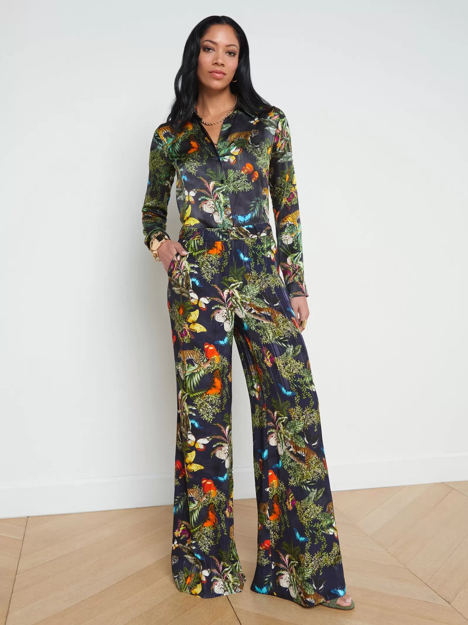 L'AGENCE Pilar Wide-Leg Pant< Sets | Spring Collection