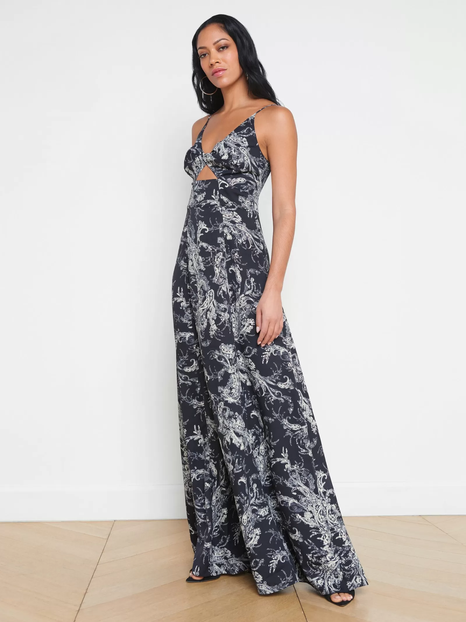 L'AGENCE Porter Twist-Front Dress< Print Edition | Spring Collection