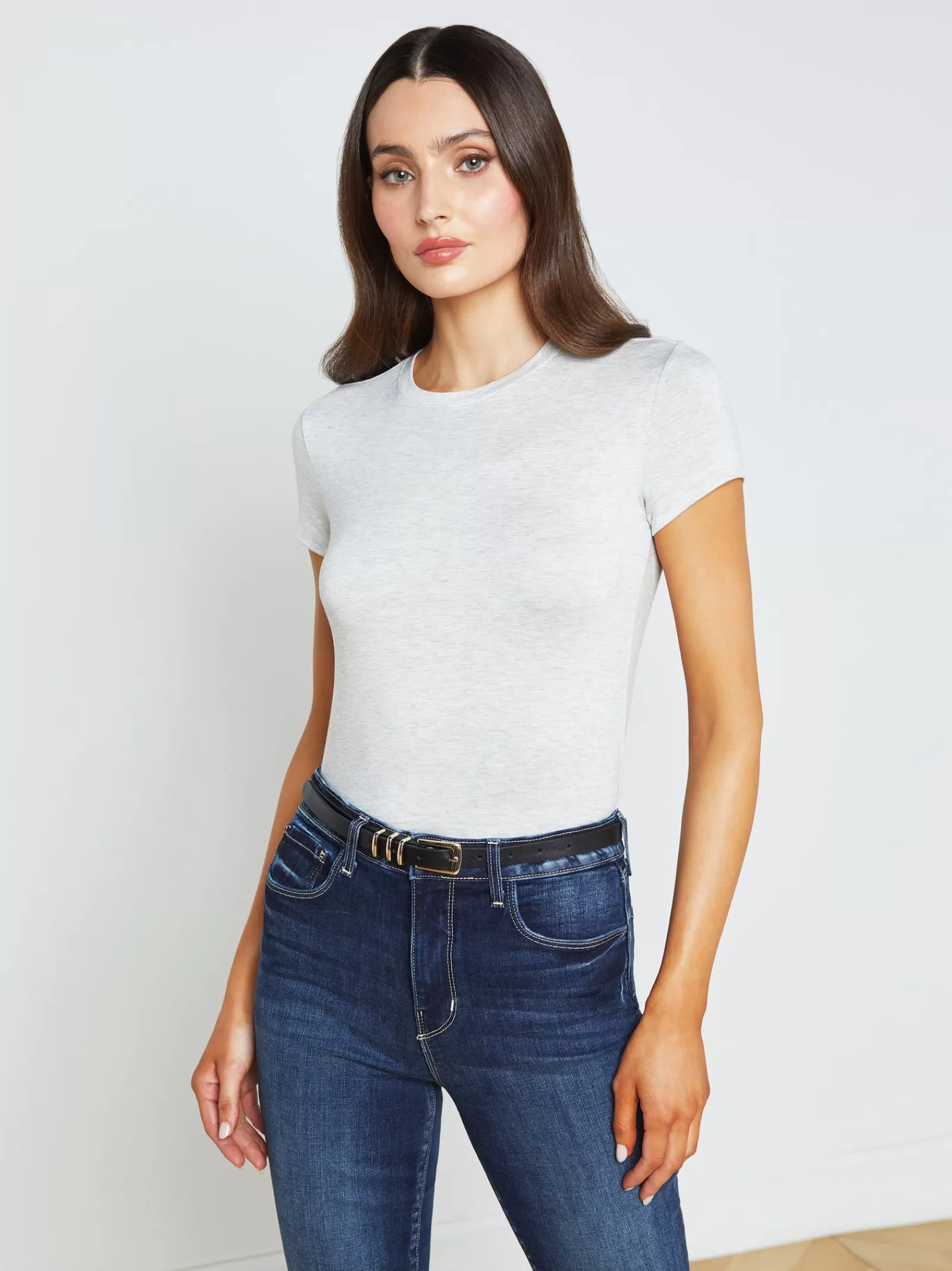 L'AGENCE Ressi Fitted Tee< Online Exclusives | Resort Collection
