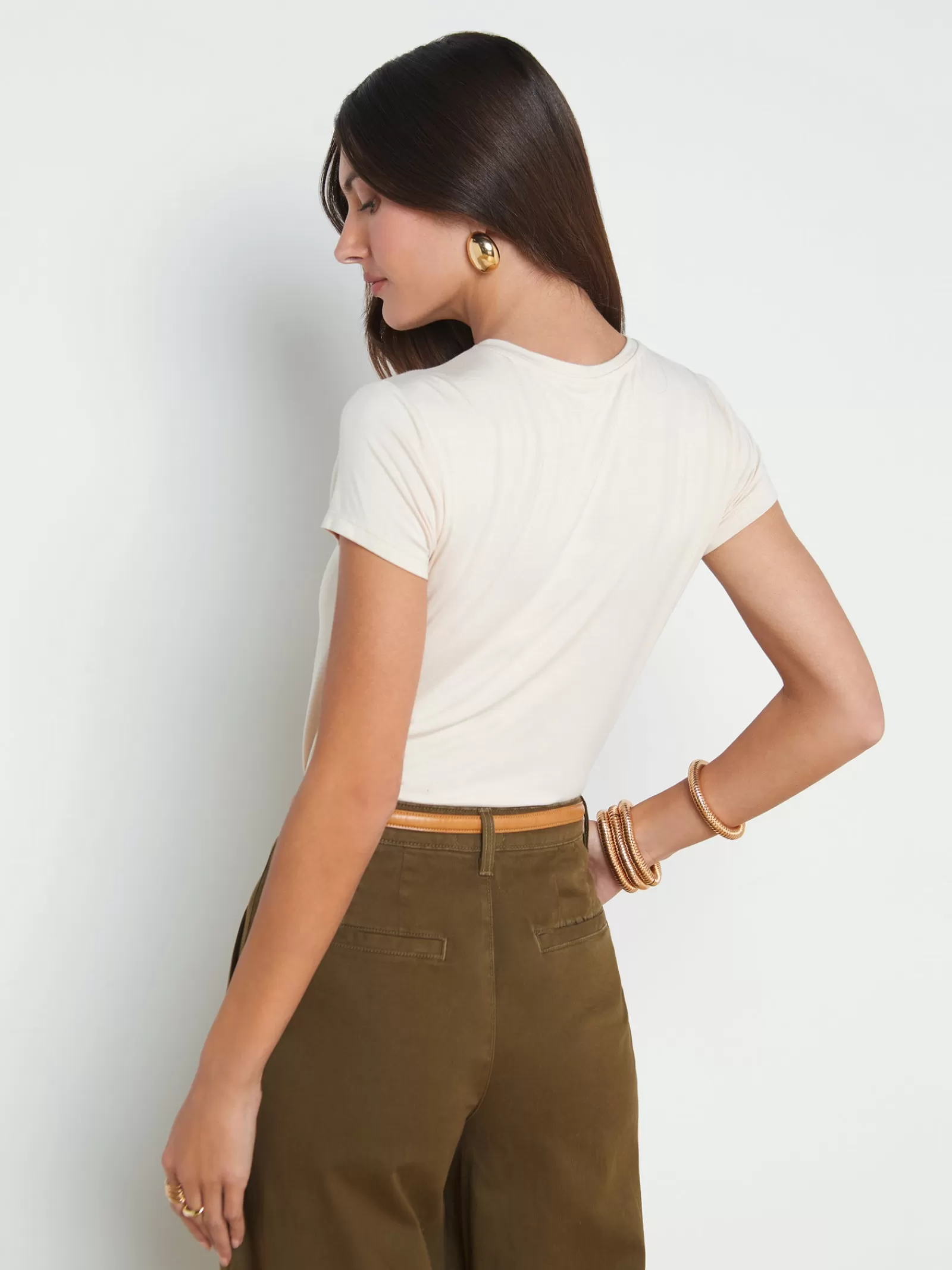 L'AGENCE Ressi Fitted Tee< Back in Stock | Spring Collection