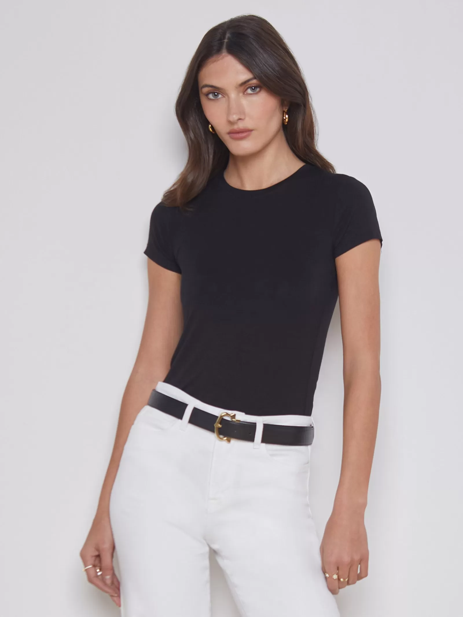 L'AGENCE Ressi Fitted Tee< Spring '24 Catalog | All Things Black