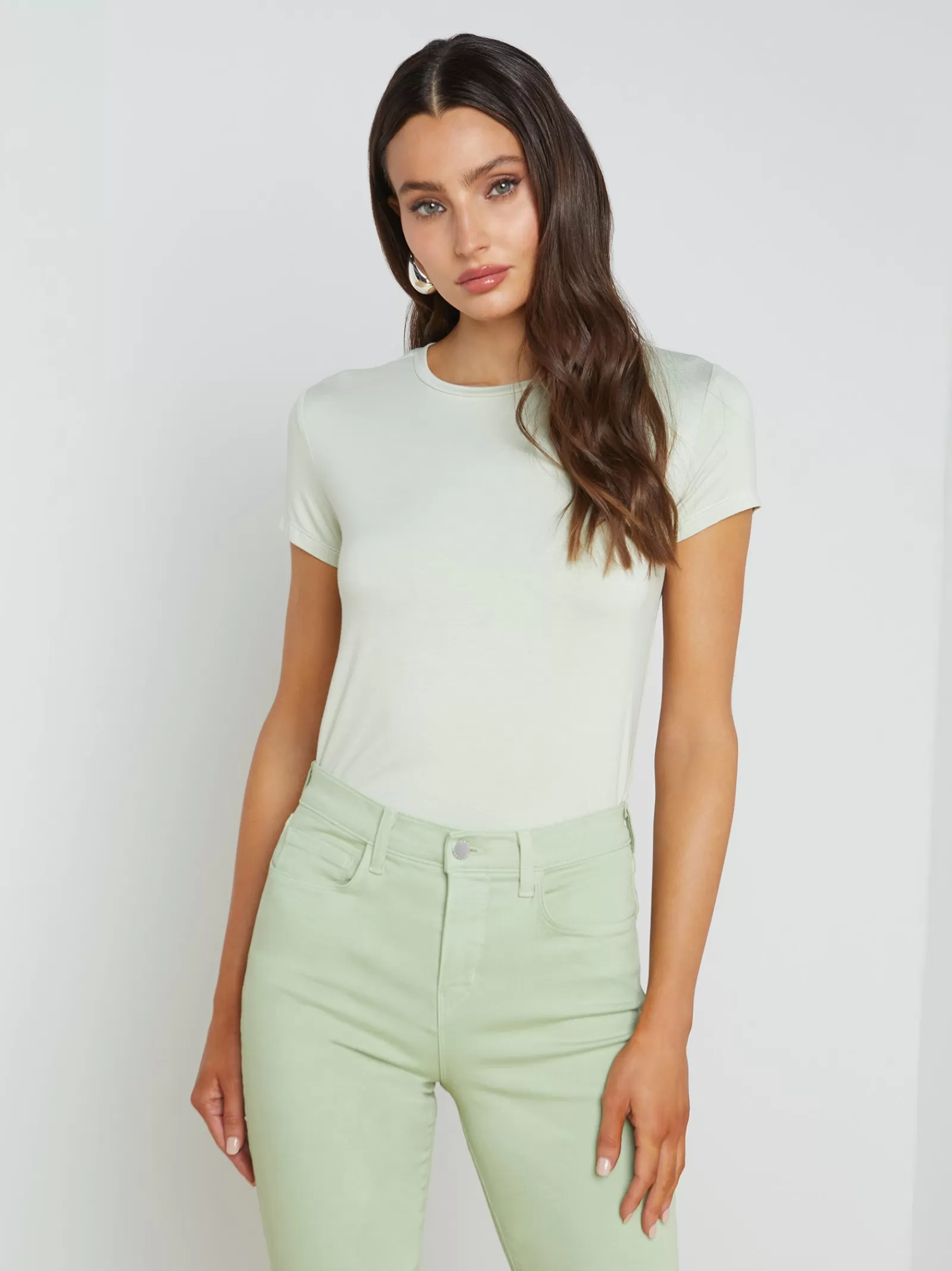 L'AGENCE Ressi Fitted Tee< Spring Collection | Tees