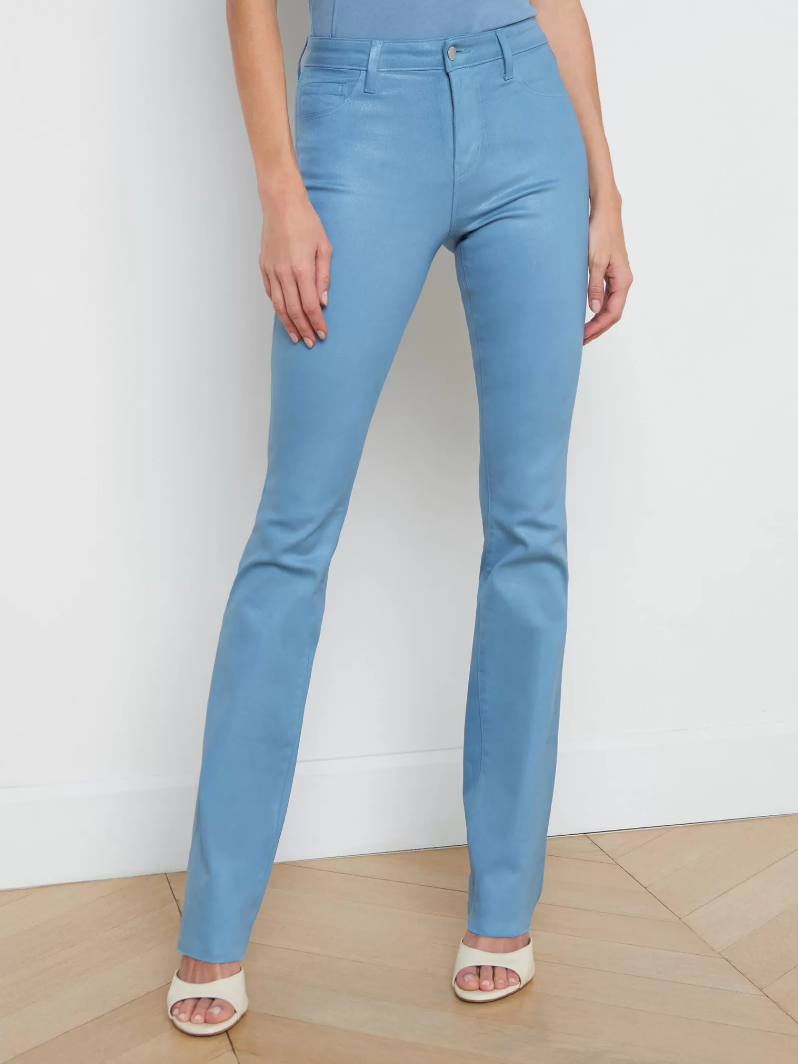 L'AGENCE Ruth Coated Straight-Leg Jean< Spring Collection | Straight