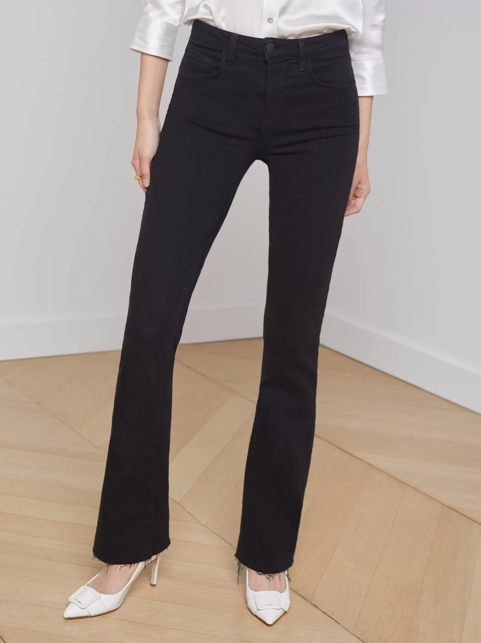 L'AGENCE Ruth Straight-Leg Jean< All Things Black | Straight