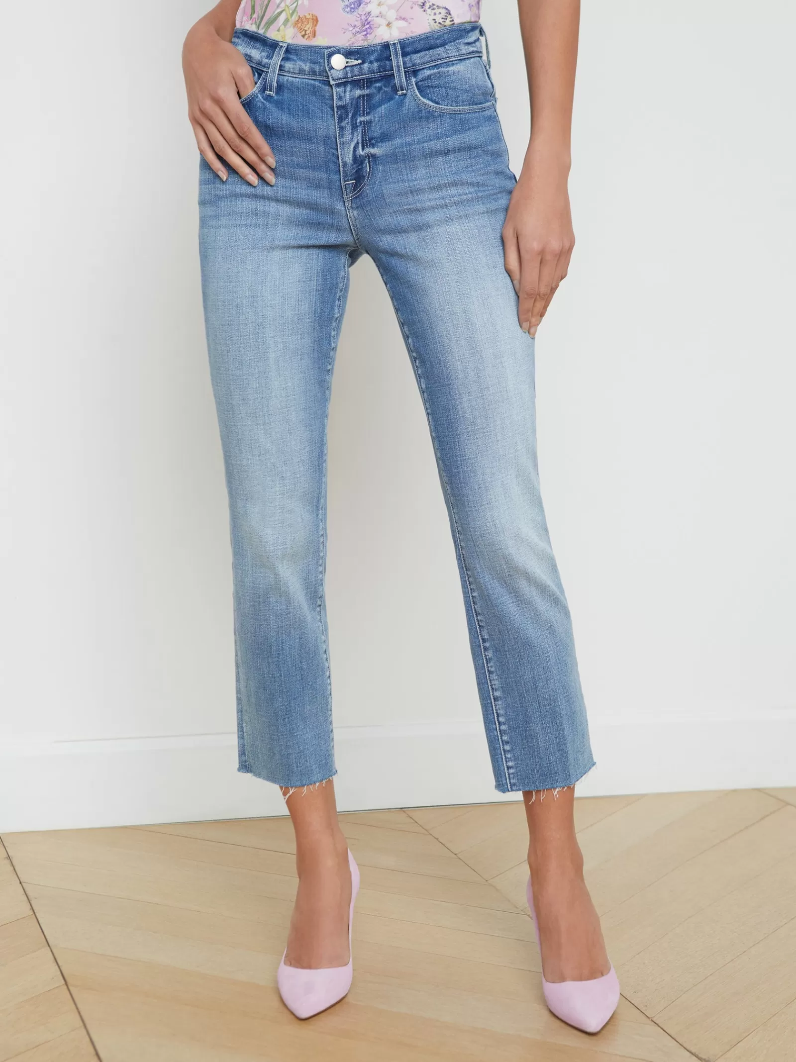 L'AGENCE Sada Slim-Leg Cropped Jean< Spring '24 Catalog | Petite