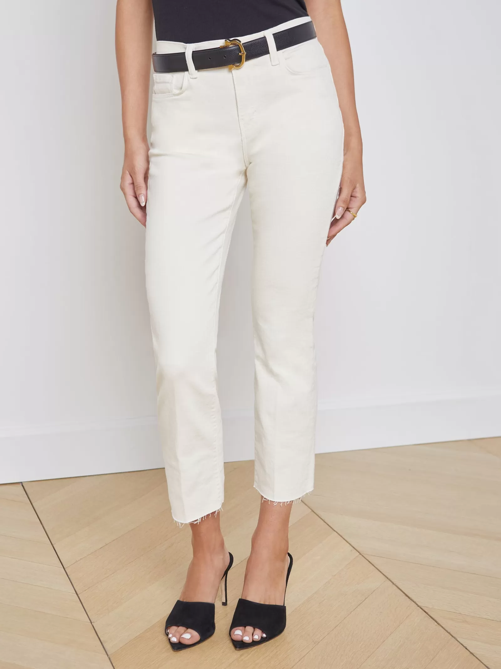 L'AGENCE Sada Slim-Leg Cropped Jean< Petite | Straight