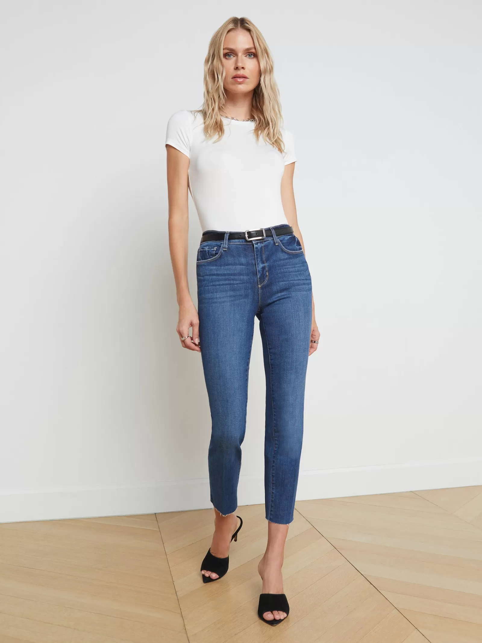 L'AGENCE Sada Slim-Leg Cropped Jean< Petite | Straight