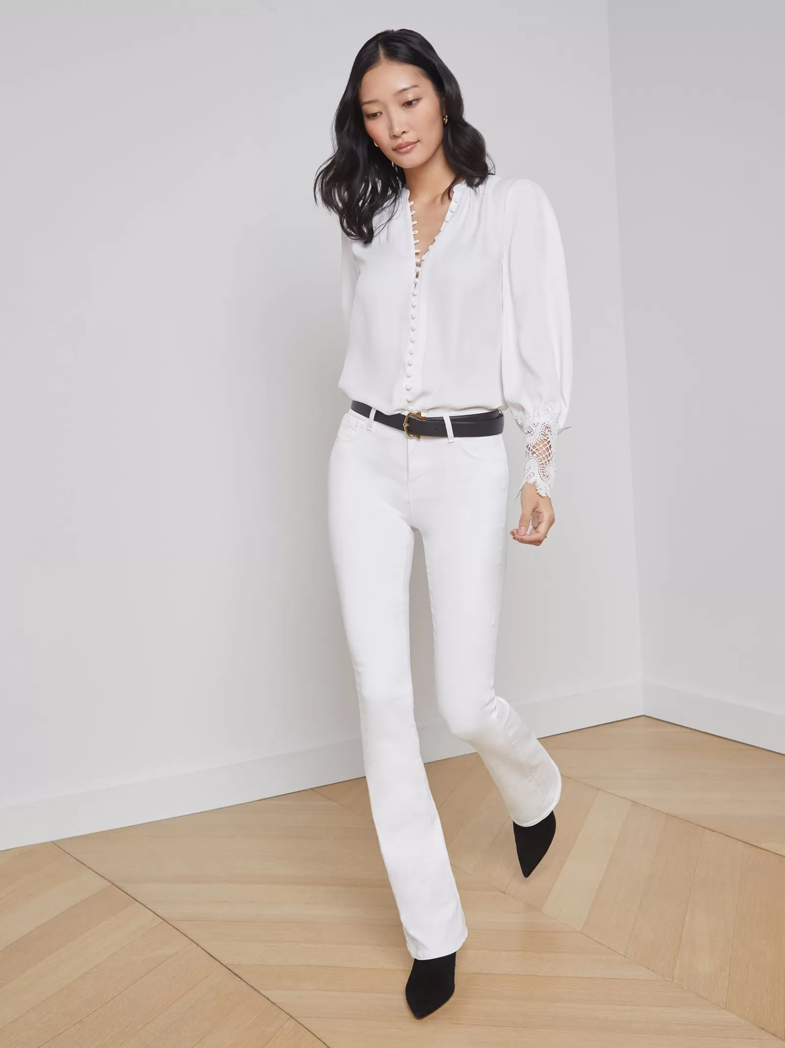L'AGENCE Selma Bootcut Jean< Nouveau Whites | Straight