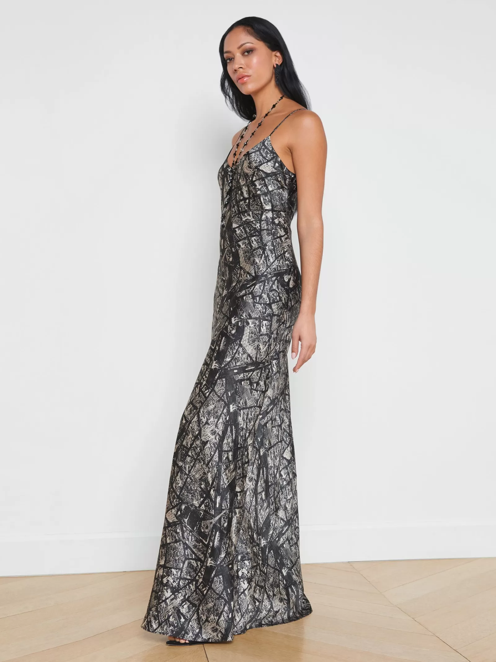 L'AGENCE Serita Silk Slip Dress< Spring Collection | Print Edition