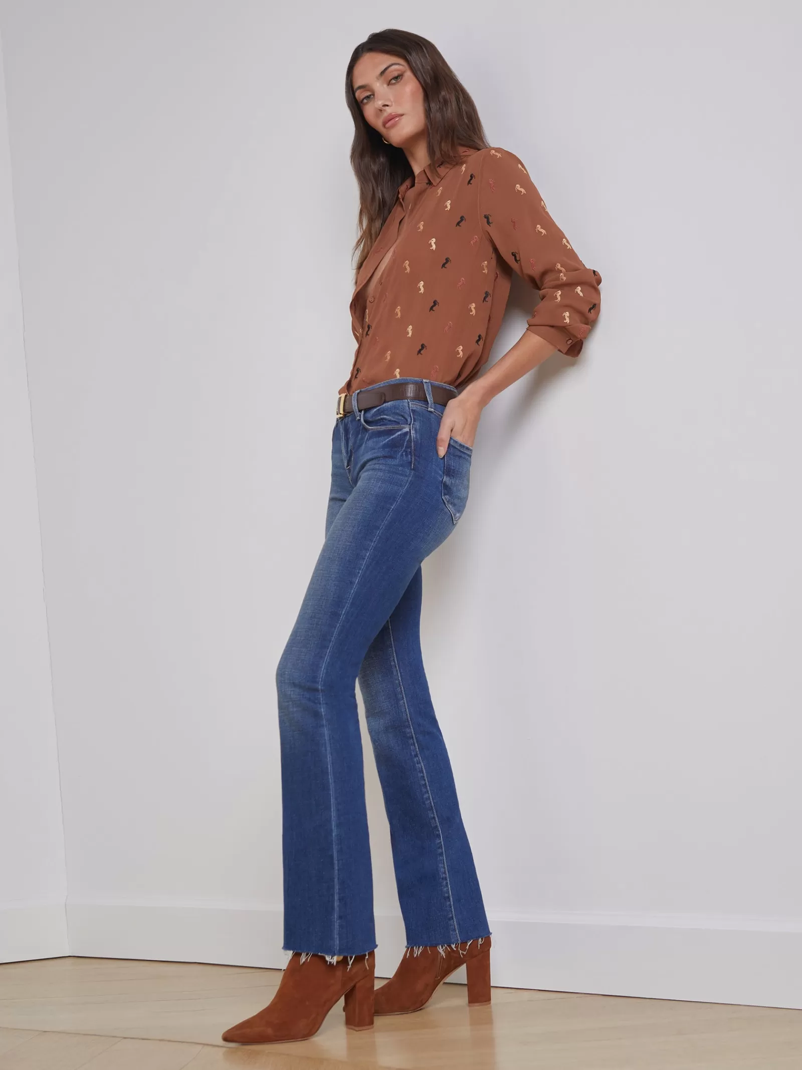 L'AGENCE Sneeki Jean< Straight | Low Rise Denim