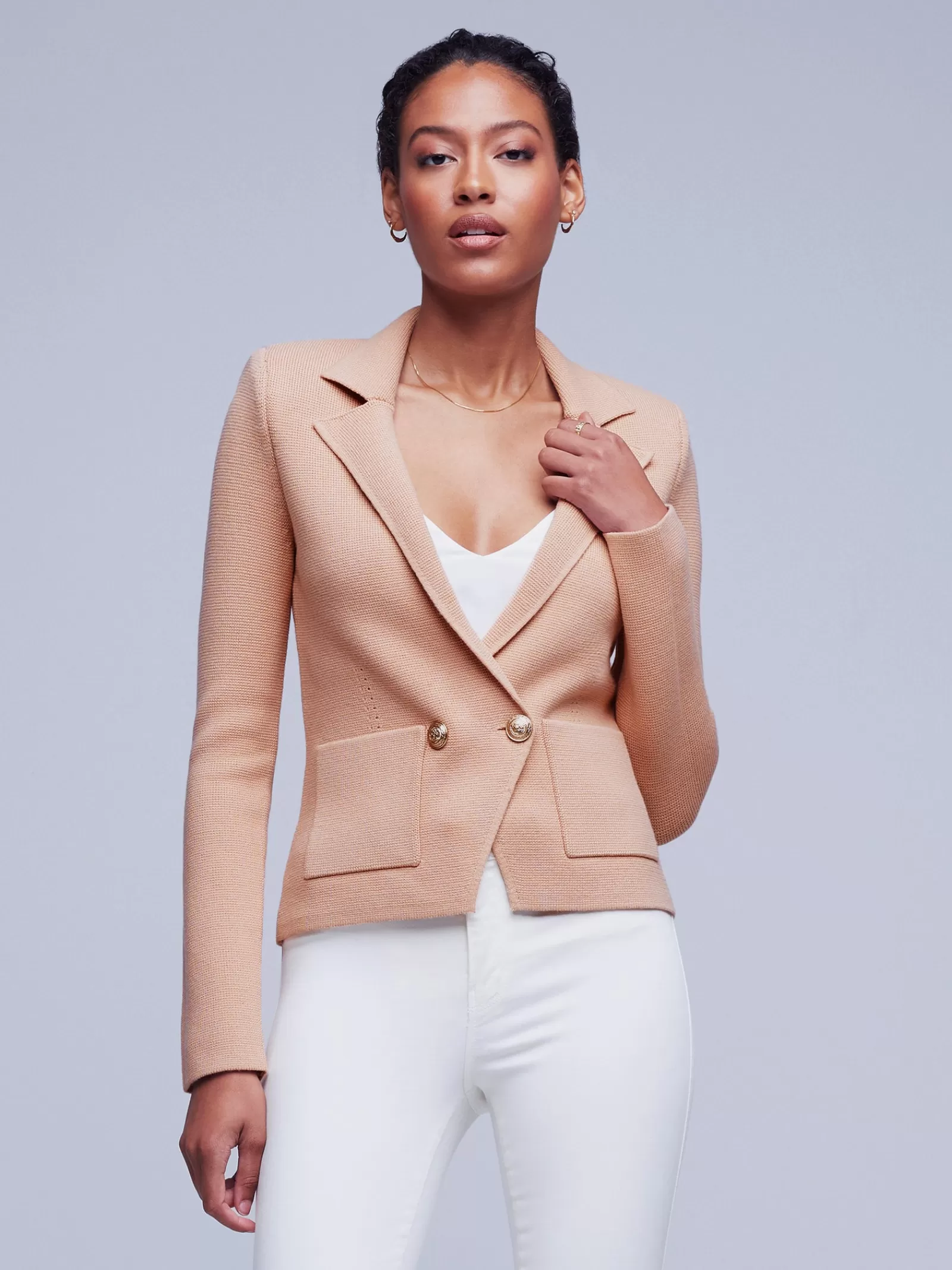 L'AGENCE Sofia Knit Blazer< Back in Stock | Knitwear