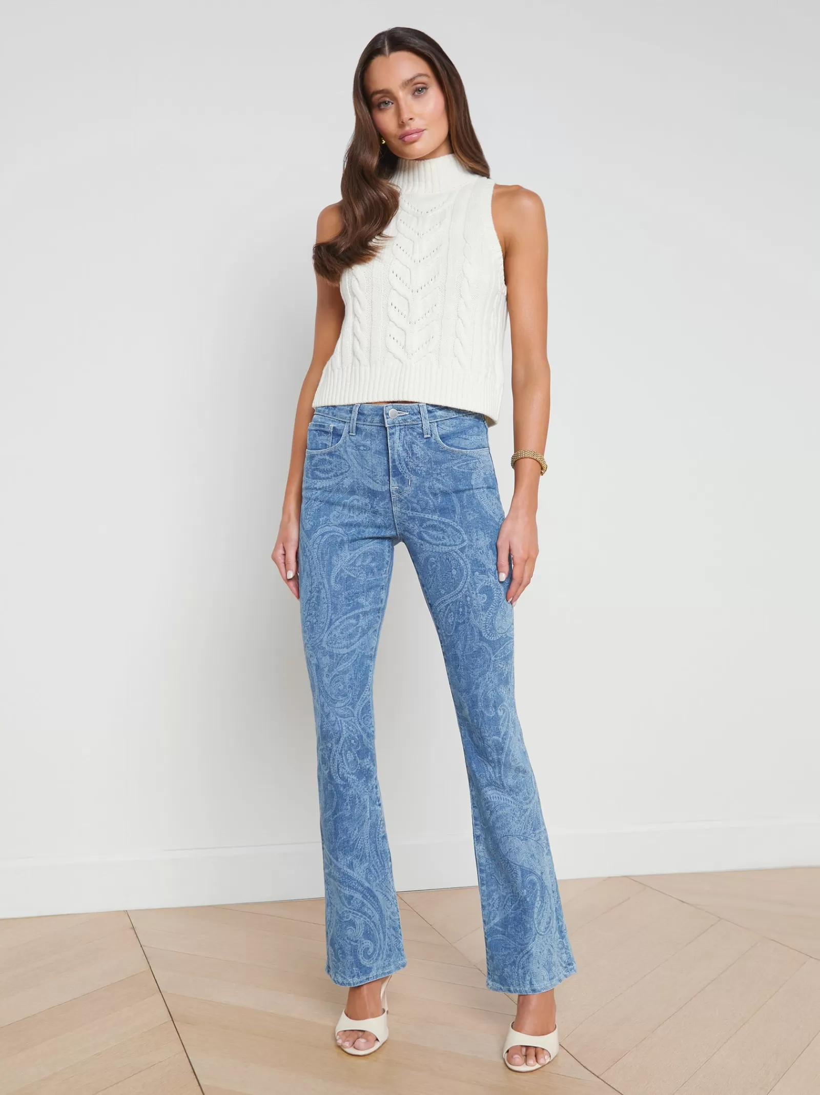 L'AGENCE Stassi Printed Bootcut Jean< Flare & Bootcut | Spring Collection