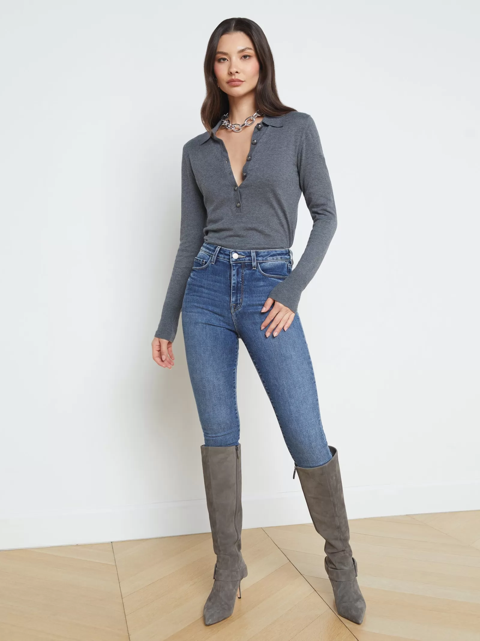 L'AGENCE Sterling Sweater< Knitwear | Blouses & Tops