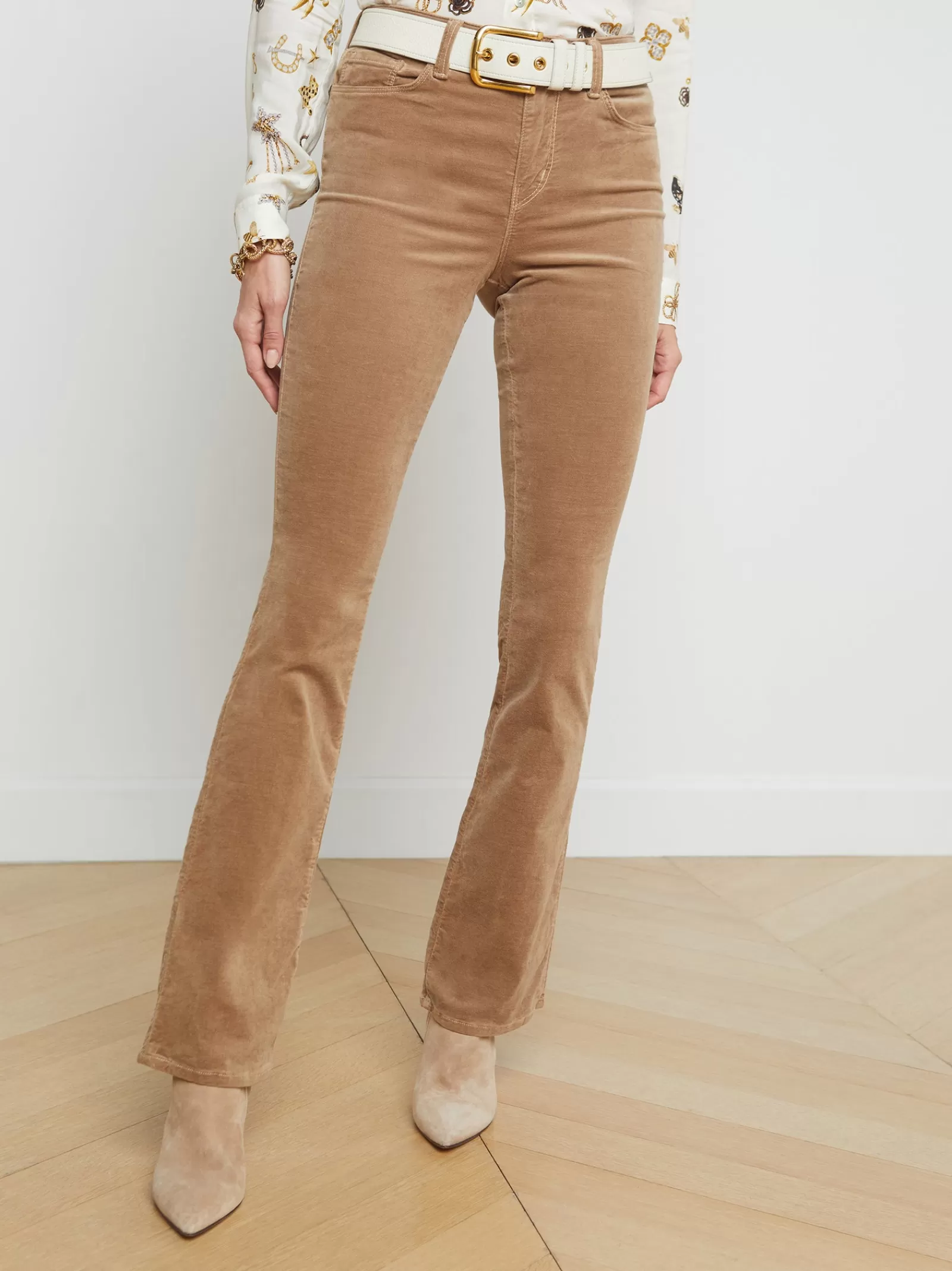 L'AGENCE Stevie Velvet Jean< Straight | Velvet Denim