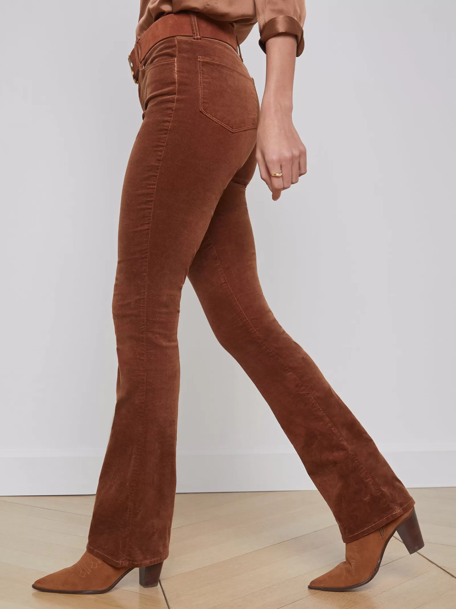 L'AGENCE Stevie Velvet Jean< Straight | Velvet Denim