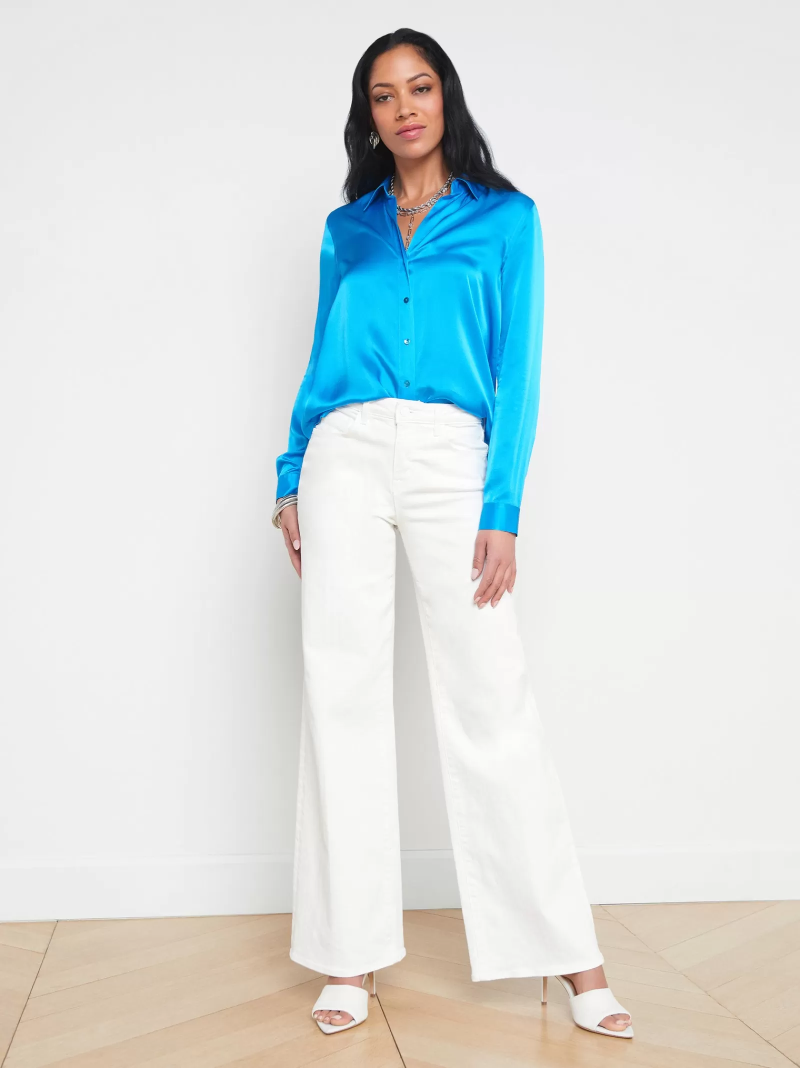 L'AGENCE Tyler Silk Blouse< Back in Stock | Spring Collection