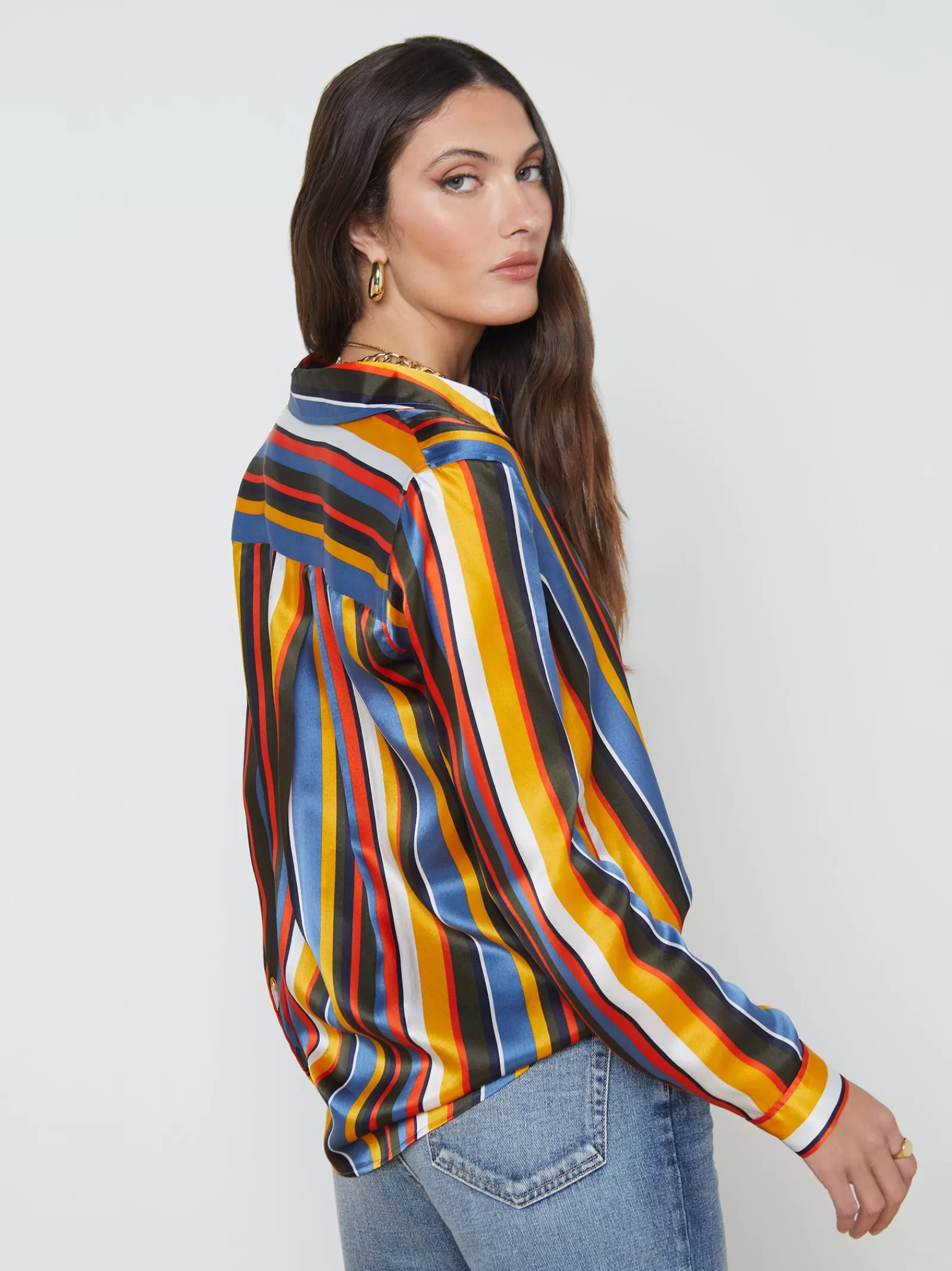 L'AGENCE Tyler Silk Blouse< Resort Collection | Silks