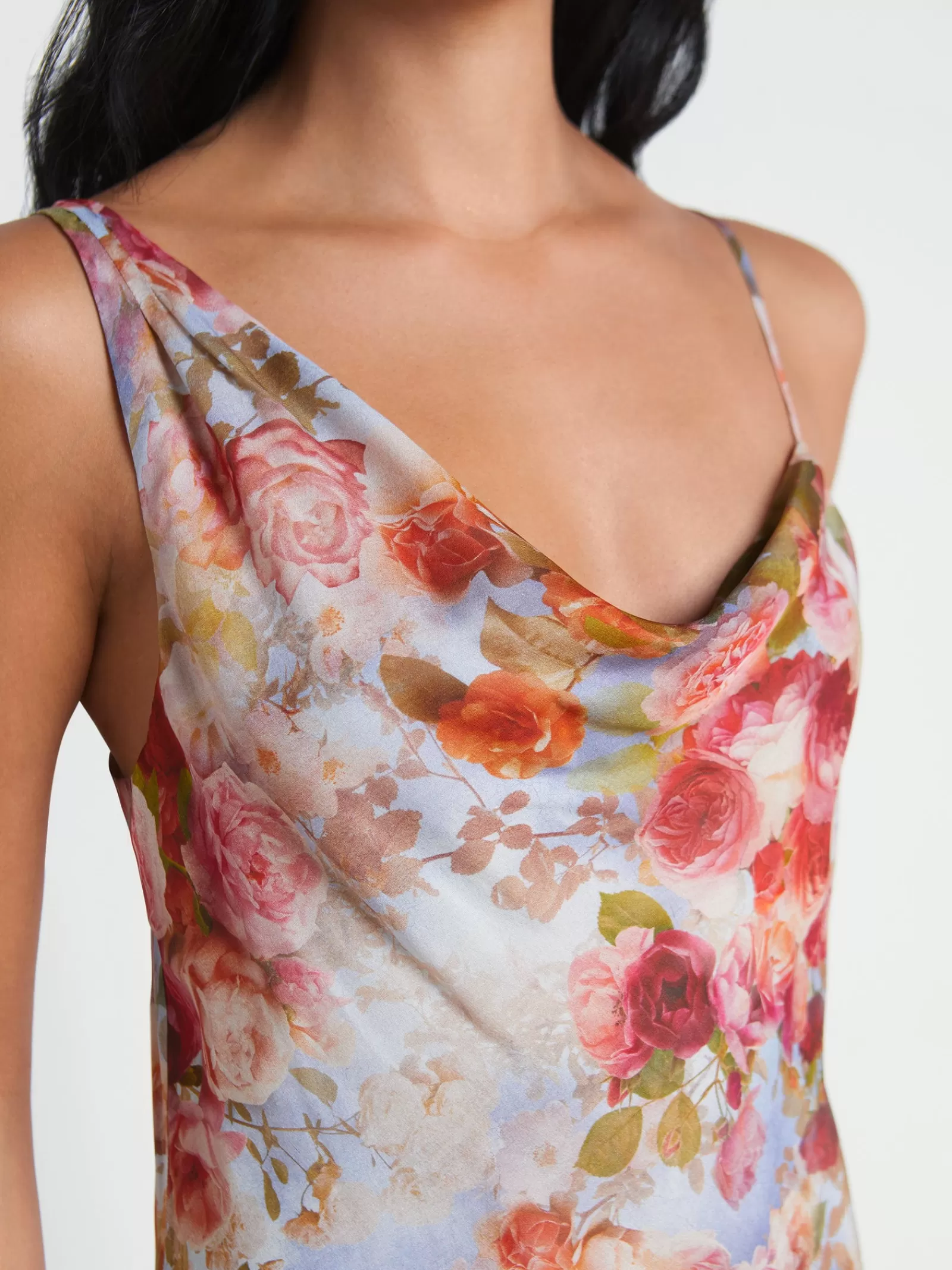 L'AGENCE Viola Cowl-Neck Silk Gown< Print Edition | Spring Collection