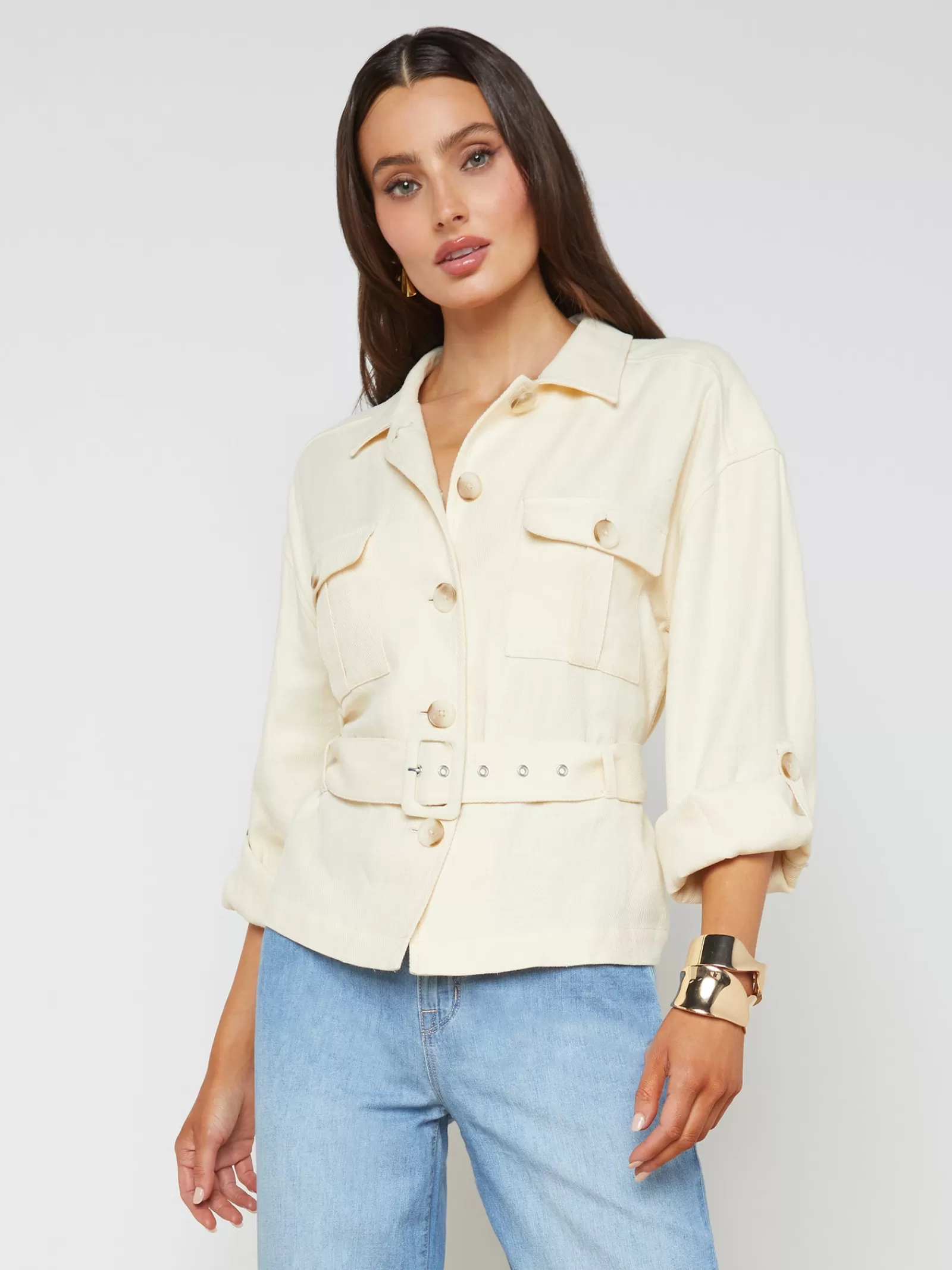 L'AGENCE Voyage Linen-Blend Safari Jacket< Spring Collection | Linen