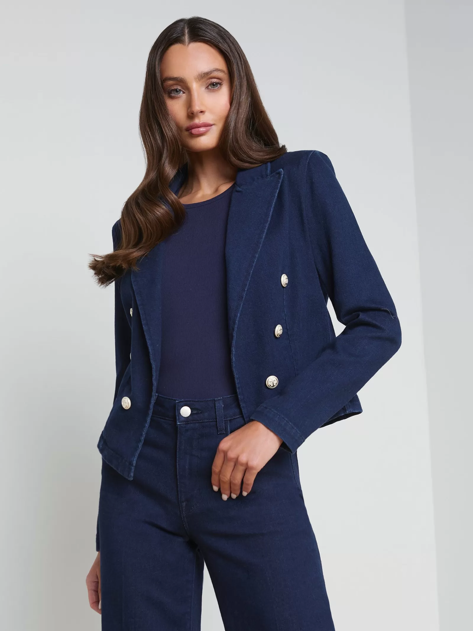 L'AGENCE Wayne Denim Blazer< Sets | Back in Stock