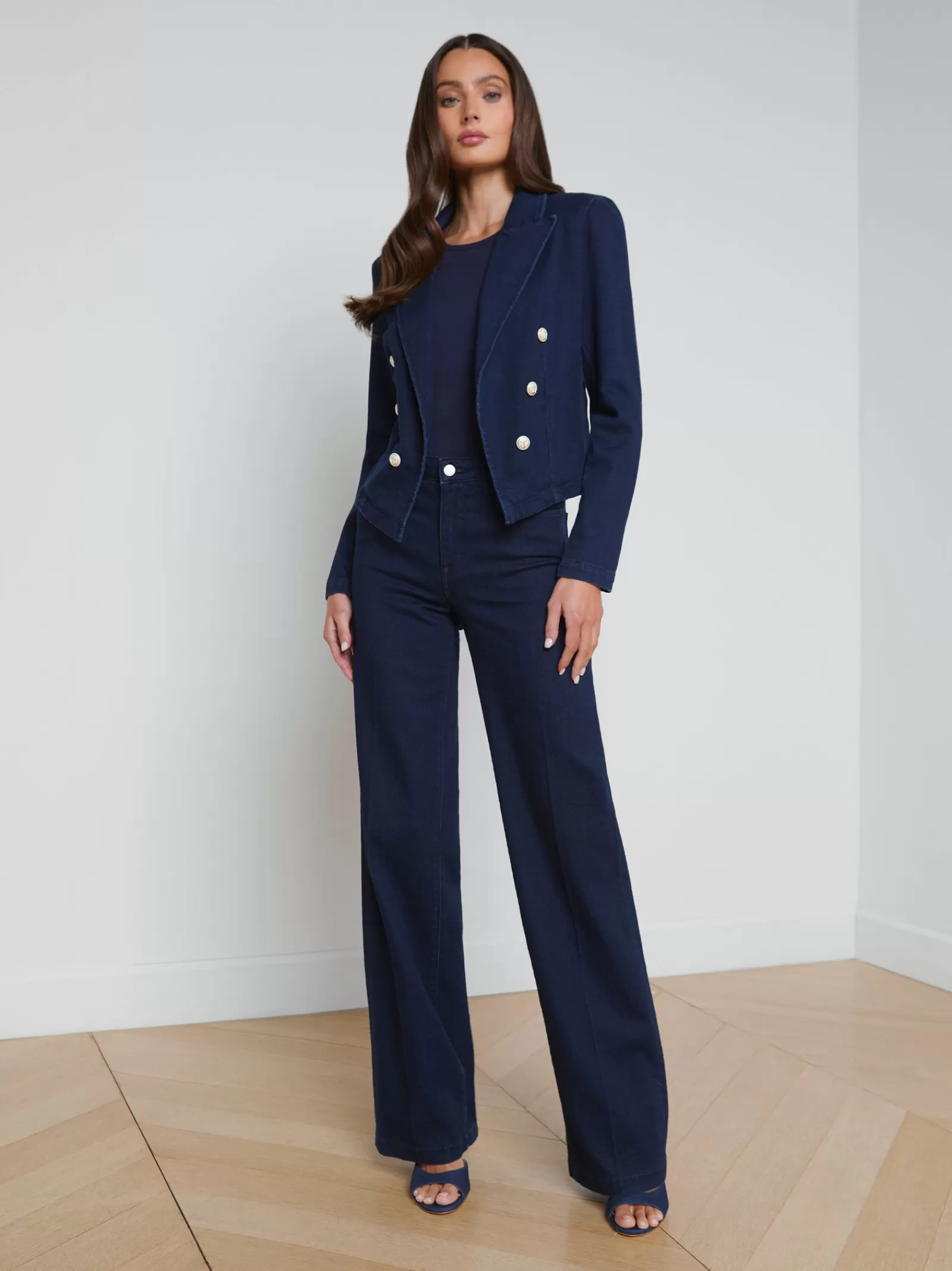 L'AGENCE Wayne Denim Blazer< Sets | Back in Stock