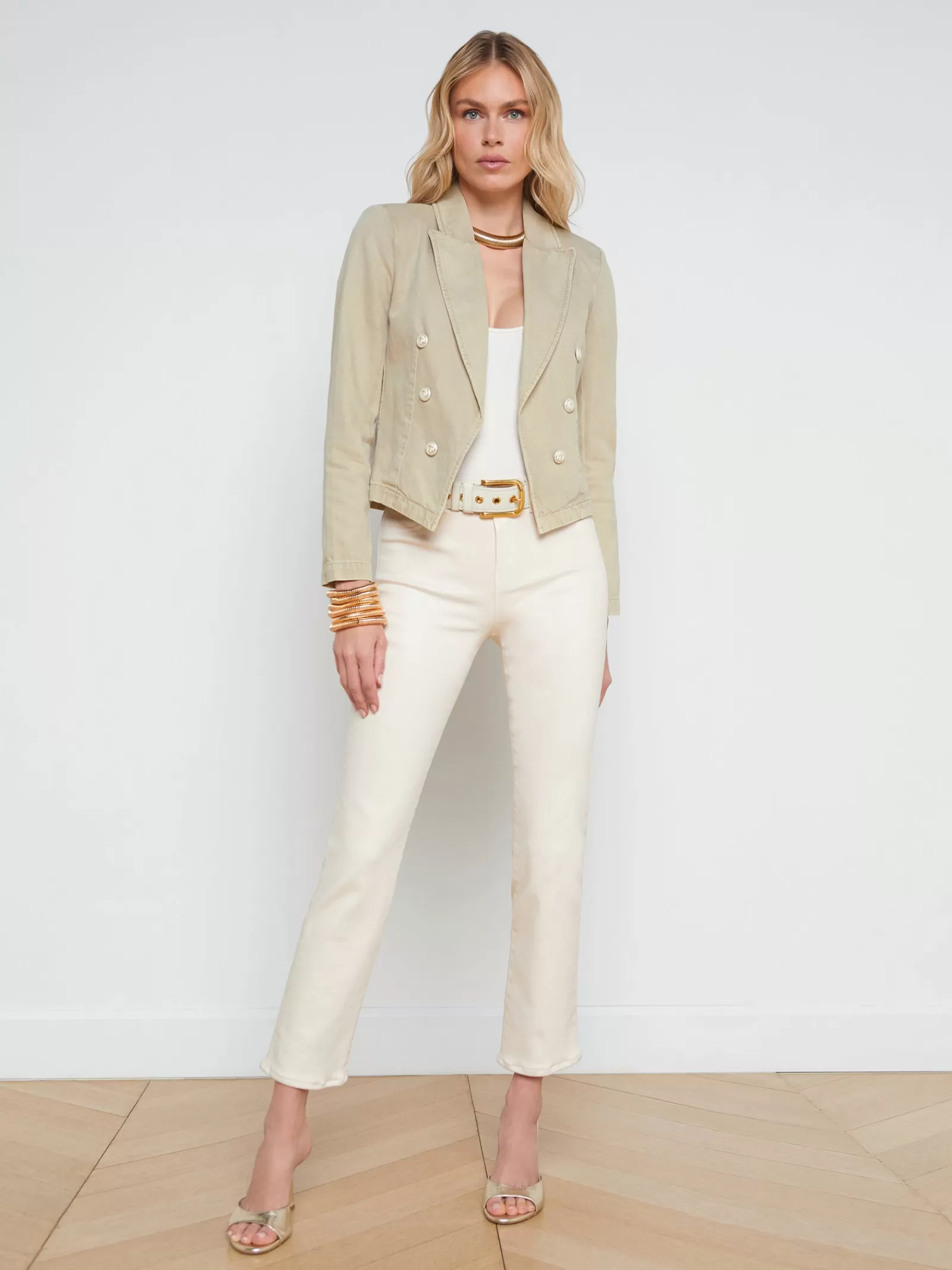 L'AGENCE Wayne Denim Blazer< Spring Collection | Blazers & Jackets