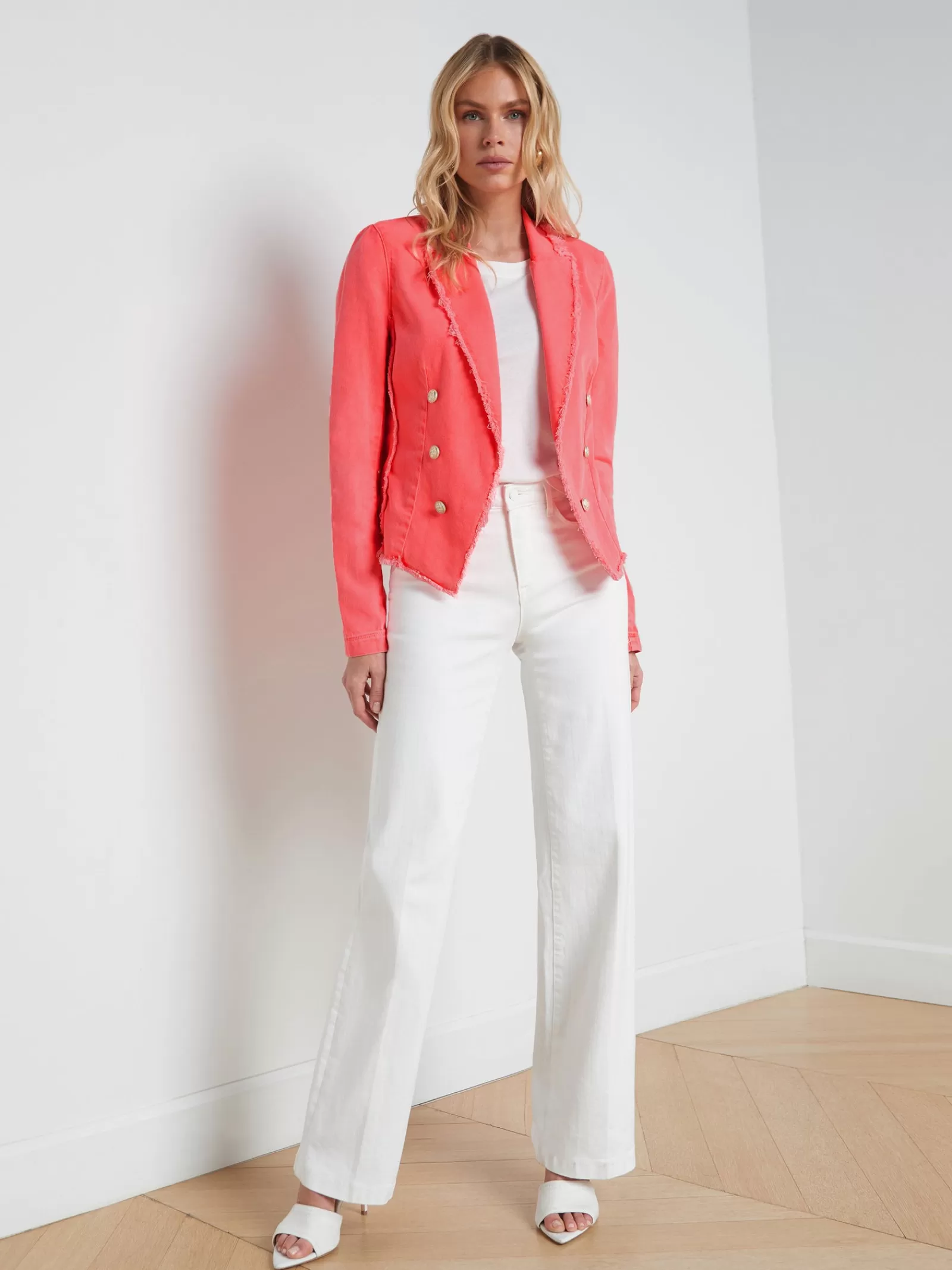 L'AGENCE Wayne Denim Blazer< Spring Collection | Blazers & Jackets